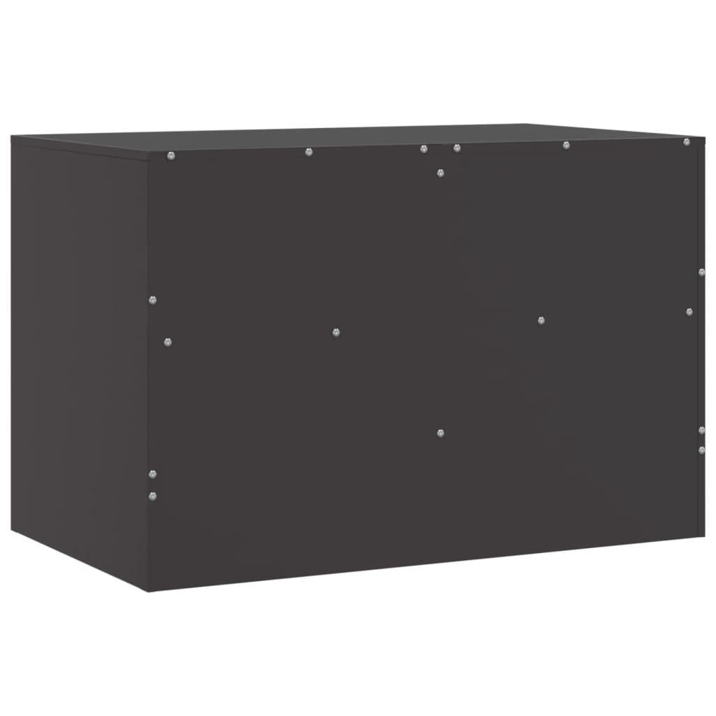 TV Cabinets 2 pcs Black 67x39x44 cm in Steel