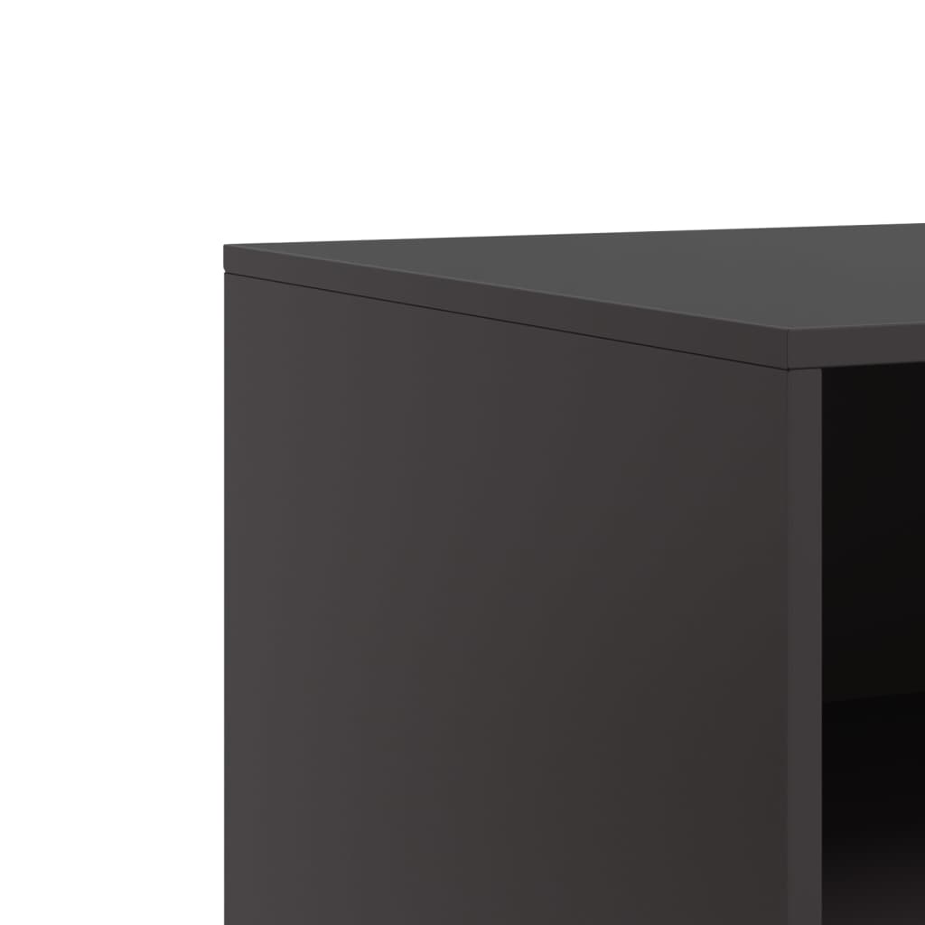 TV Cabinets 2 pcs Black 67x39x44 cm in Steel