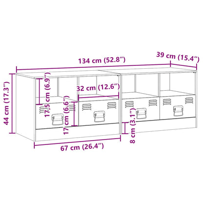 Mobili TV 2 pz Antracite 67x39x44 cm in Acciaio