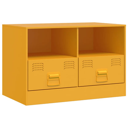 Mobili TV 2 pz Giallo Senape 67x39x44 cm in Acciaio - homemem39