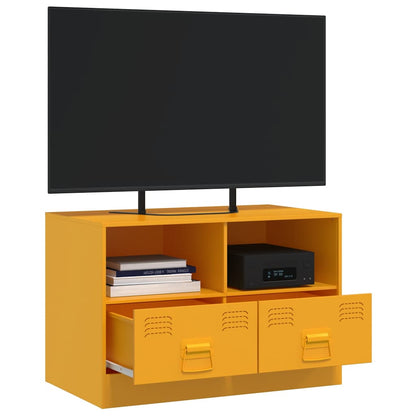 Mobili TV 2 pz Giallo Senape 67x39x44 cm in Acciaio - homemem39