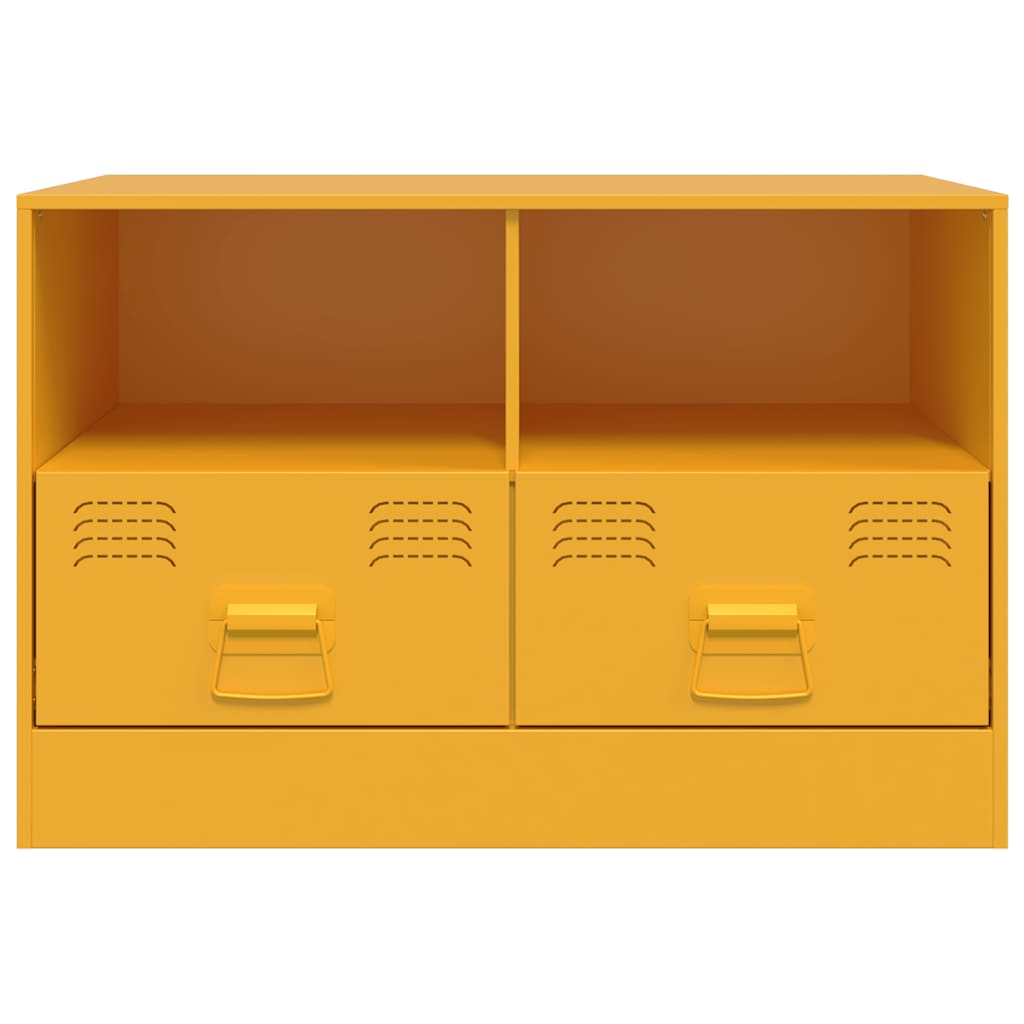 Mobili TV 2 pz Giallo Senape 67x39x44 cm in Acciaio - homemem39