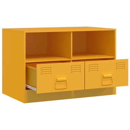 Mobili TV 2 pz Giallo Senape 67x39x44 cm in Acciaio - homemem39