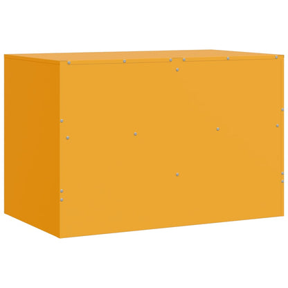 Mobili TV 2 pz Giallo Senape 67x39x44 cm in Acciaio