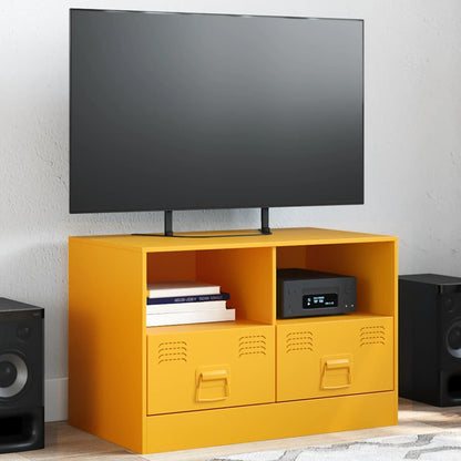 Mobili TV 2 pz Giallo Senape 67x39x44 cm in Acciaio - homemem39