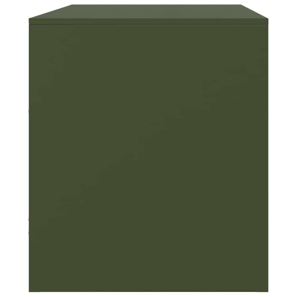 Mobile TV Verde Oliva 67x39x44 cm in Acciaio