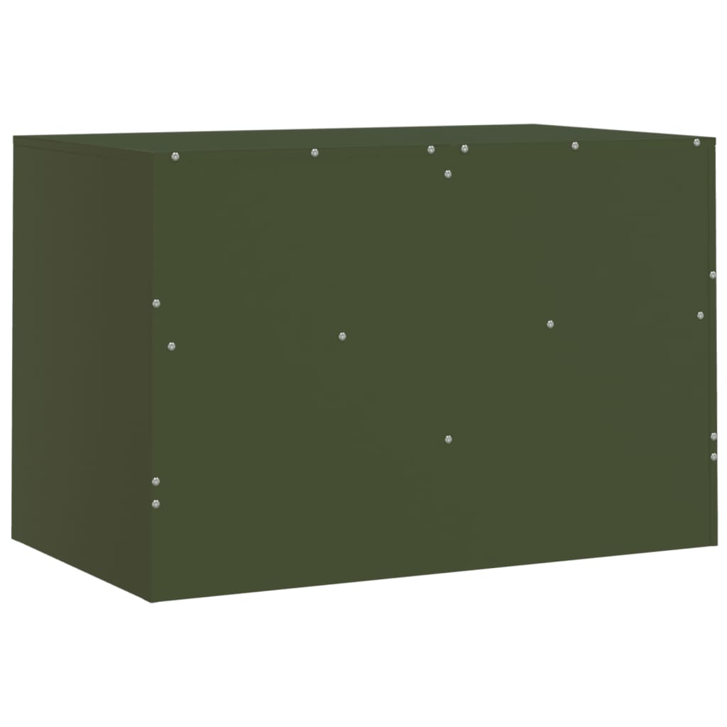 Mobile TV Verde Oliva 67x39x44 cm in Acciaio