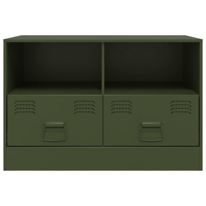 Mobili TV 2 pz Verde Oliva 67x39x44 cm in Acciaio - homemem39