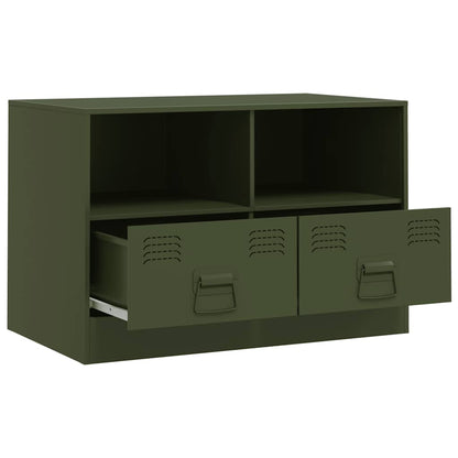 Mobili TV 2 pz Verde Oliva 67x39x44 cm in Acciaio - homemem39