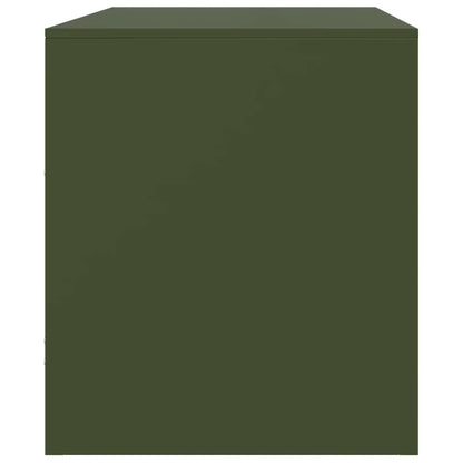 Mobili TV 2 pz Verde Oliva 67x39x44 cm in Acciaio