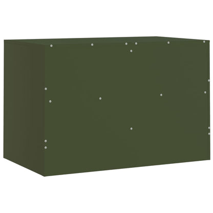 Mobili TV 2 pz Verde Oliva 67x39x44 cm in Acciaio