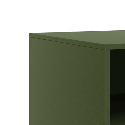 Mobili TV 2 pz Verde Oliva 67x39x44 cm in Acciaio - homemem39