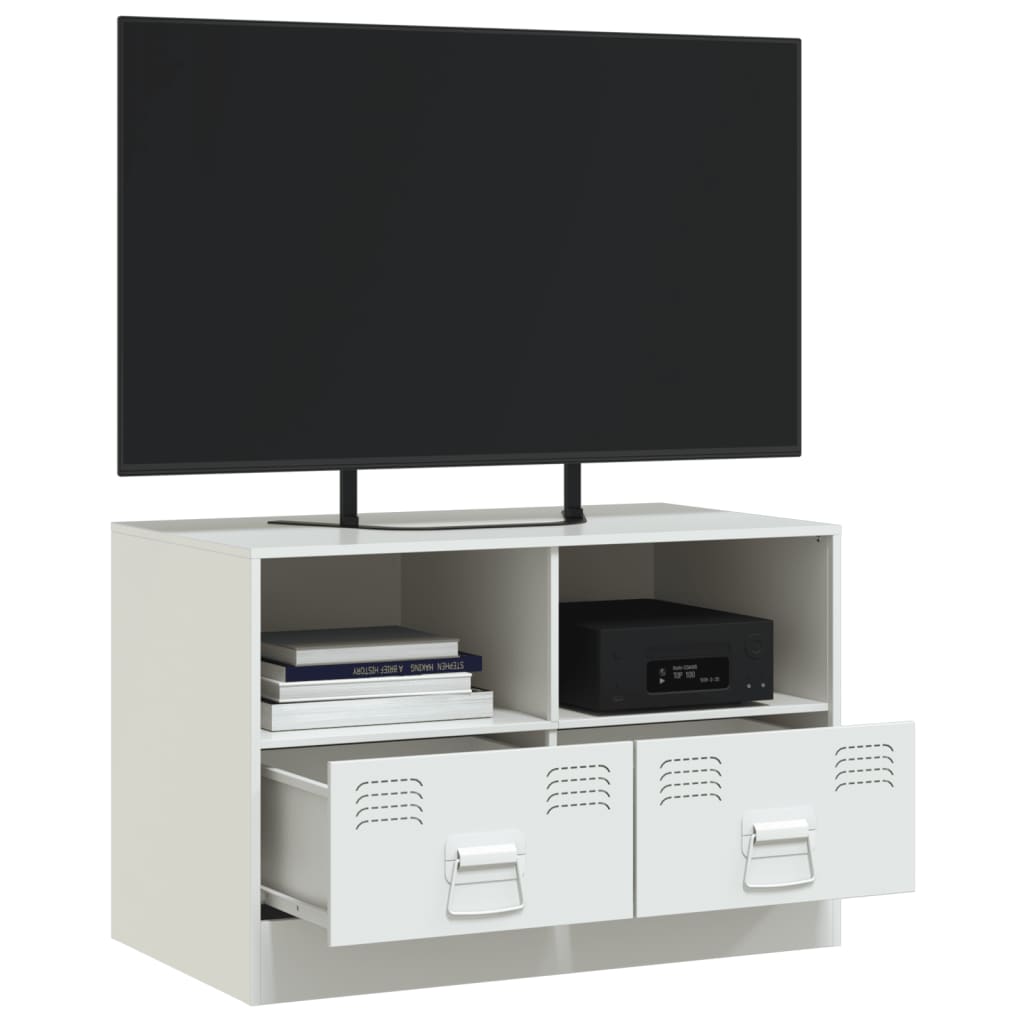 White TV Stand 67x39x44 cm in Steel