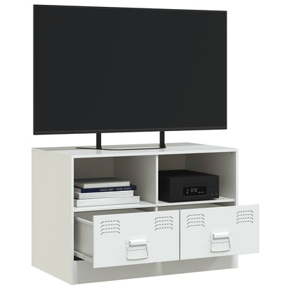 Mobile Porta TV Bianco 67x39x44 cm in Acciaio - homemem39