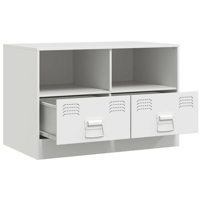 Mobile Porta TV Bianco 67x39x44 cm in Acciaio