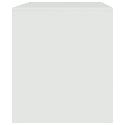 Mobile Porta TV Bianco 67x39x44 cm in Acciaio