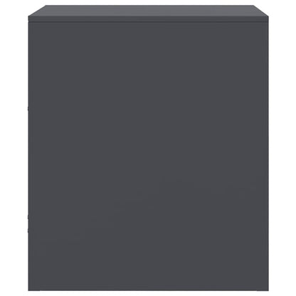 Comodino Antracite 34,5x39x44 cm in Acciaio - homemem39
