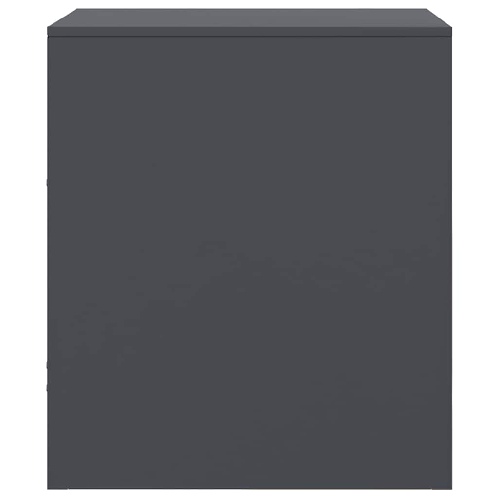 Comodini 2 pz Antracite 34,5x39x44 cm in Acciaio - homemem39