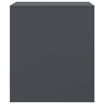 Comodini 2 pz Antracite 34,5x39x44 cm in Acciaio - homemem39