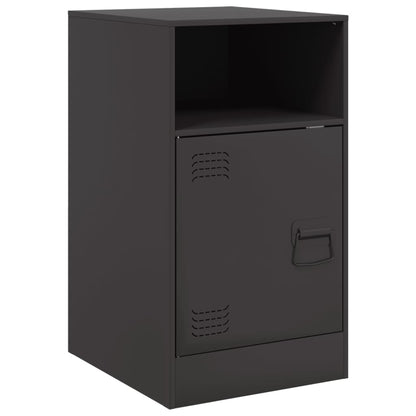 Black bedside table 34.5x39x62 cm in steel