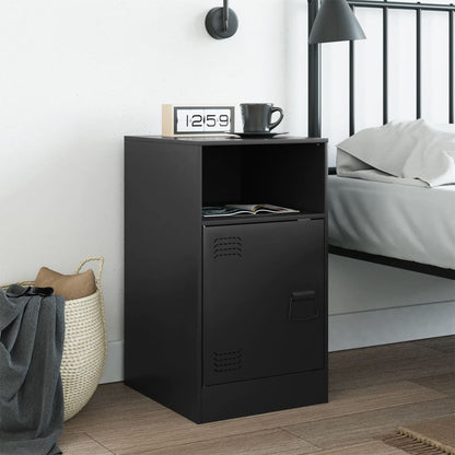 Black bedside table 34.5x39x62 cm in steel