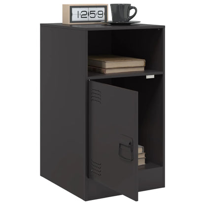 Black bedside table 34.5x39x62 cm in steel