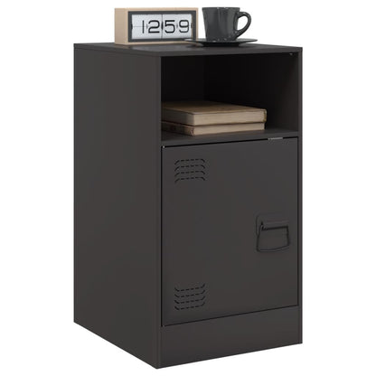 Black bedside table 34.5x39x62 cm in steel