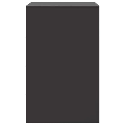 Comodino Nero 34,5x39x62 cm in Acciaio