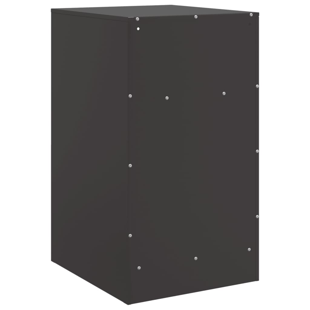 Comodino Nero 34,5x39x62 cm in Acciaio