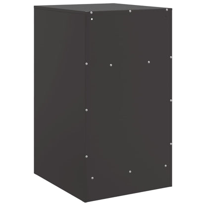 Comodino Nero 34,5x39x62 cm in Acciaio