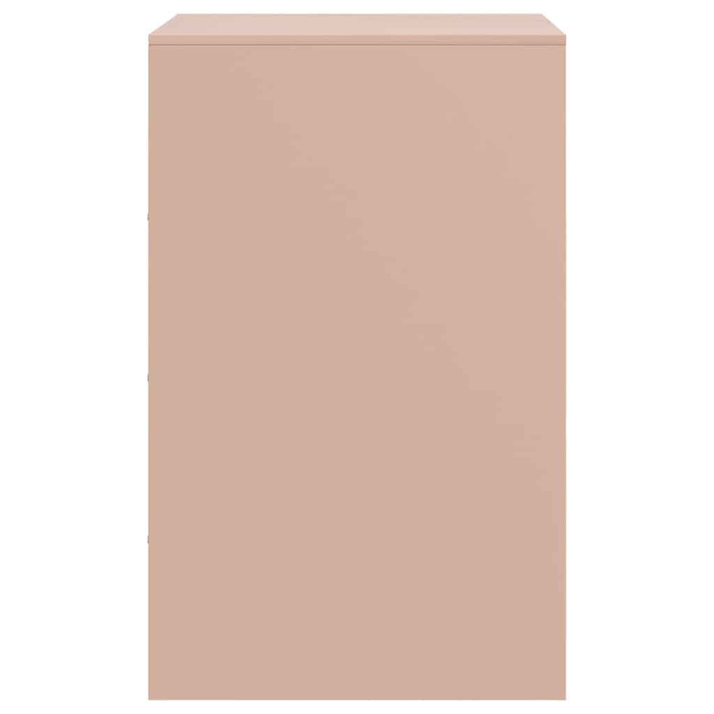 Comodino Rosa 34,5x39x62 cm in Acciaio | homemem39