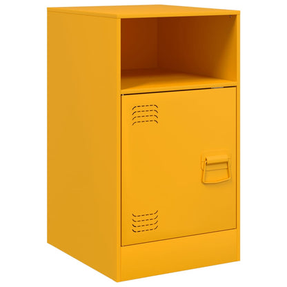 Comodini 2 pz Giallo Senape 34,5x39x62 cm in Acciaio - homemem39