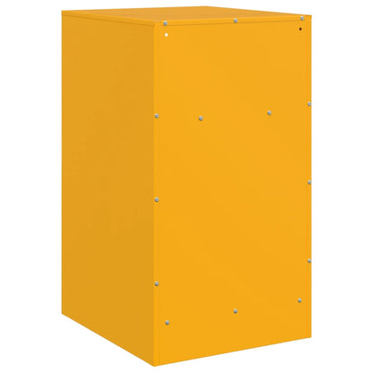 Comodini 2 pz Giallo Senape 34,5x39x62 cm in Acciaio