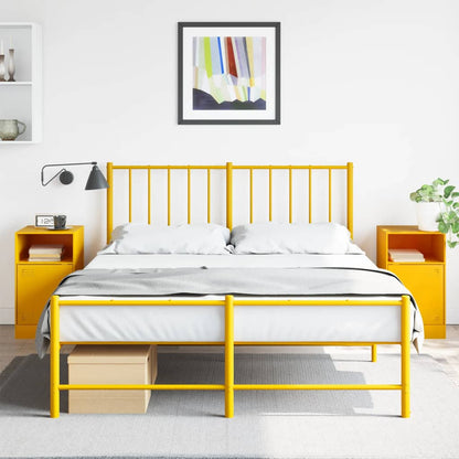 Comodini 2 pz Giallo Senape 34,5x39x62 cm in Acciaio - homemem39