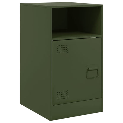 Comodini 2 pz Verde Oliva 34,5x39x62 cm in Acciaio - homemem39