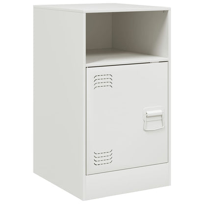 Comodino Bianco 34,5x39x62 cm in Acciaio - homemem39