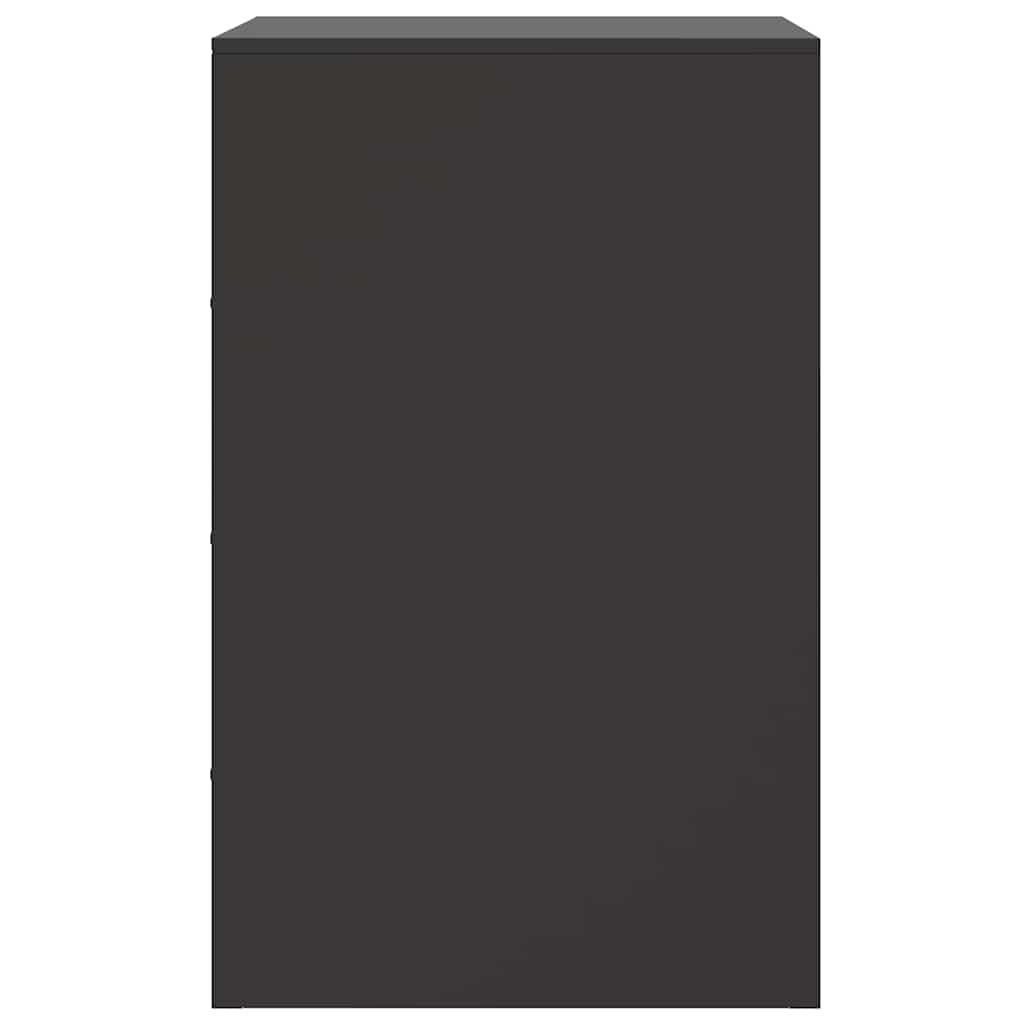 Comodino Nero 34,5x39x62 cm in Acciaio