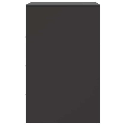 Comodino Nero 34,5x39x62 cm in Acciaio