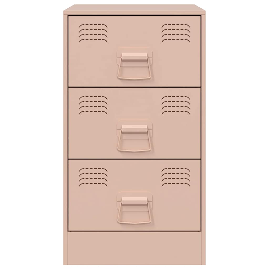 Comodino Rosa 34,5x39x62 cm in Acciaio - homemem39