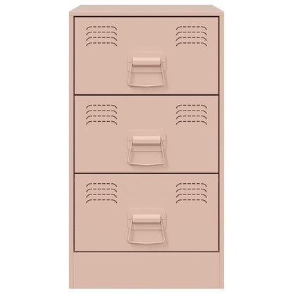 Comodini 2 pz Rosa 34,5x39x62 cm in Acciaio