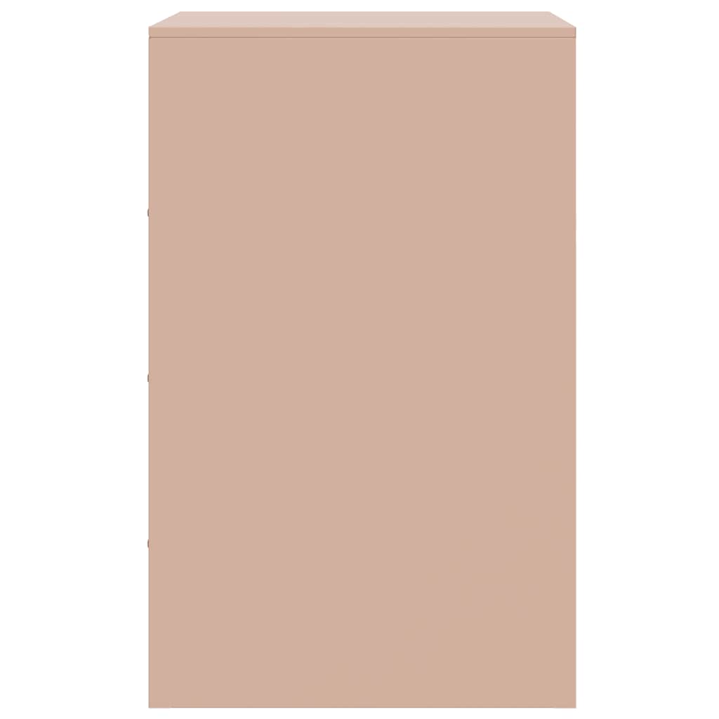 Comodini 2 pz Rosa 34,5x39x62 cm in Acciaio