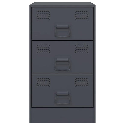 Comodini 2 pz Antracite 34,5x39x62 cm in Acciaio - homemem39