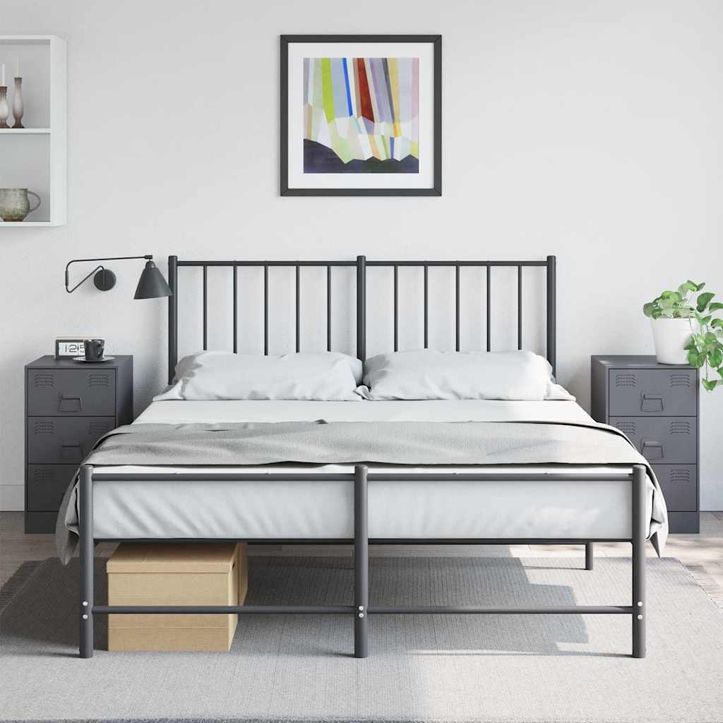 Comodini 2 pz Antracite 34,5x39x62 cm in Acciaio