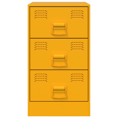 Comodino Giallo Senape 34,5x39x62 cm in Acciaio - homemem39