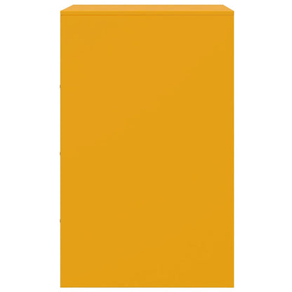 Comodino Giallo Senape 34,5x39x62 cm in Acciaio