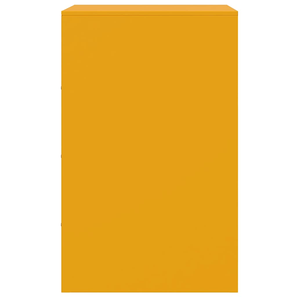 Comodini 2 pz Giallo Senape 34,5x39x62 cm in Acciaio