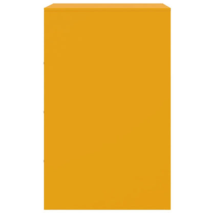 Comodini 2 pz Giallo Senape 34,5x39x62 cm in Acciaio