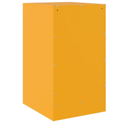 Comodini 2 pz Giallo Senape 34,5x39x62 cm in Acciaio