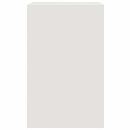Comodino Bianco 34,5x39x62 cm in Acciaio