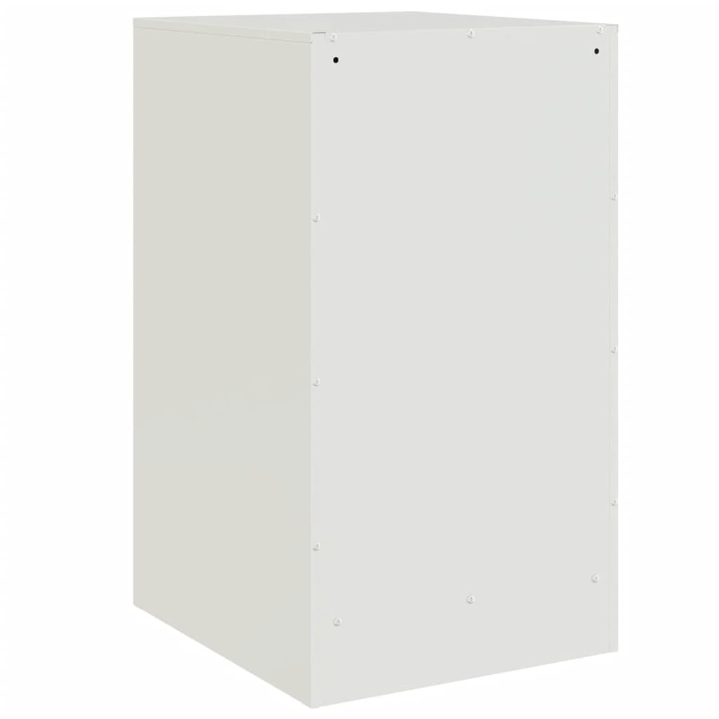 Comodino Bianco 34,5x39x62 cm in Acciaio